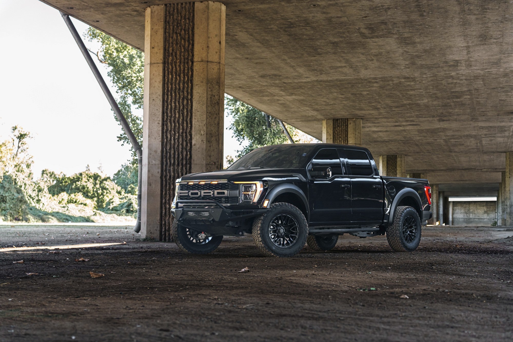 2024 Ford F150 Raptor with Fuel Off-Road Chisel wheels in Blackout