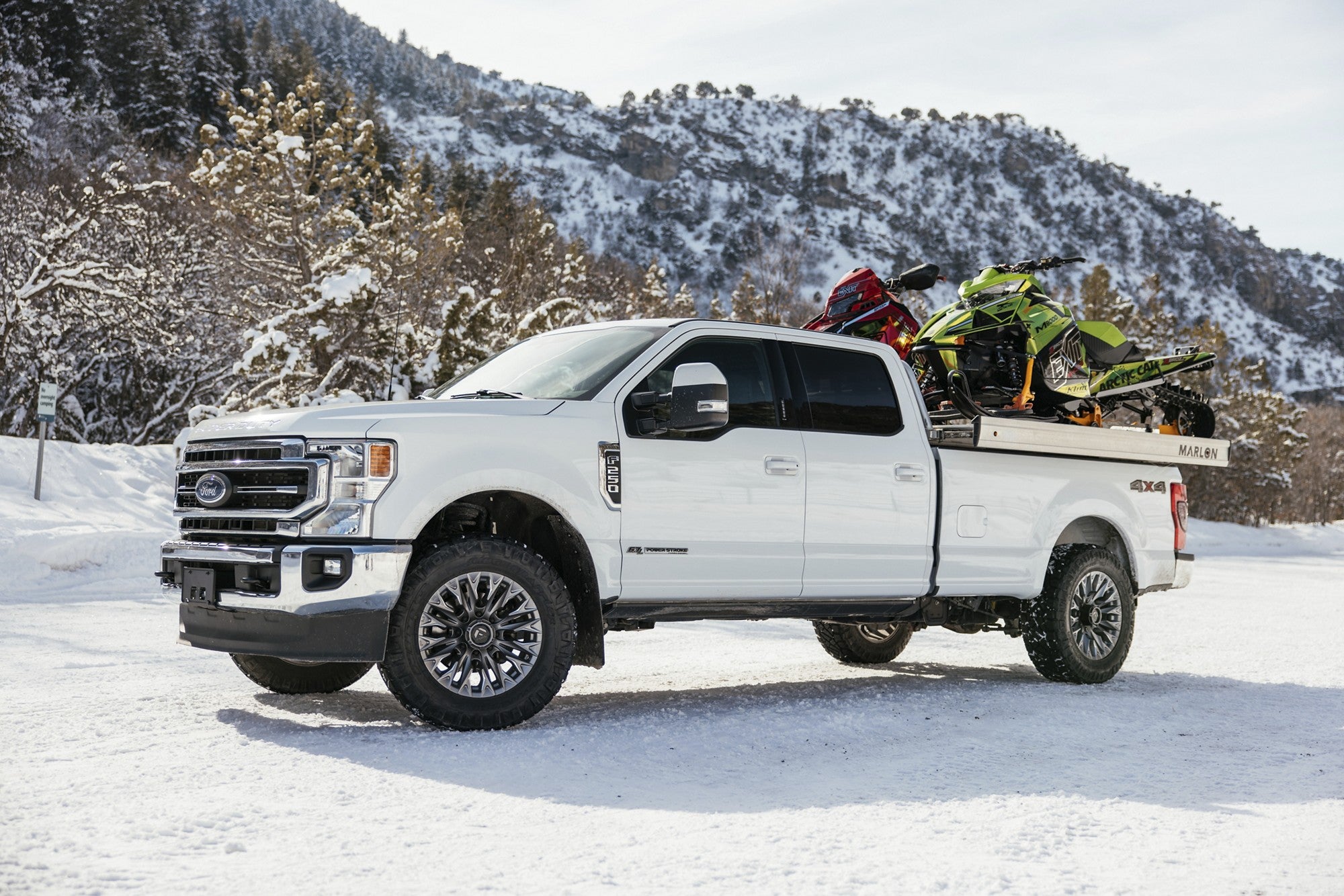 2020 Ford F250 with Fuel Off-Road Flame wheels in Platinum