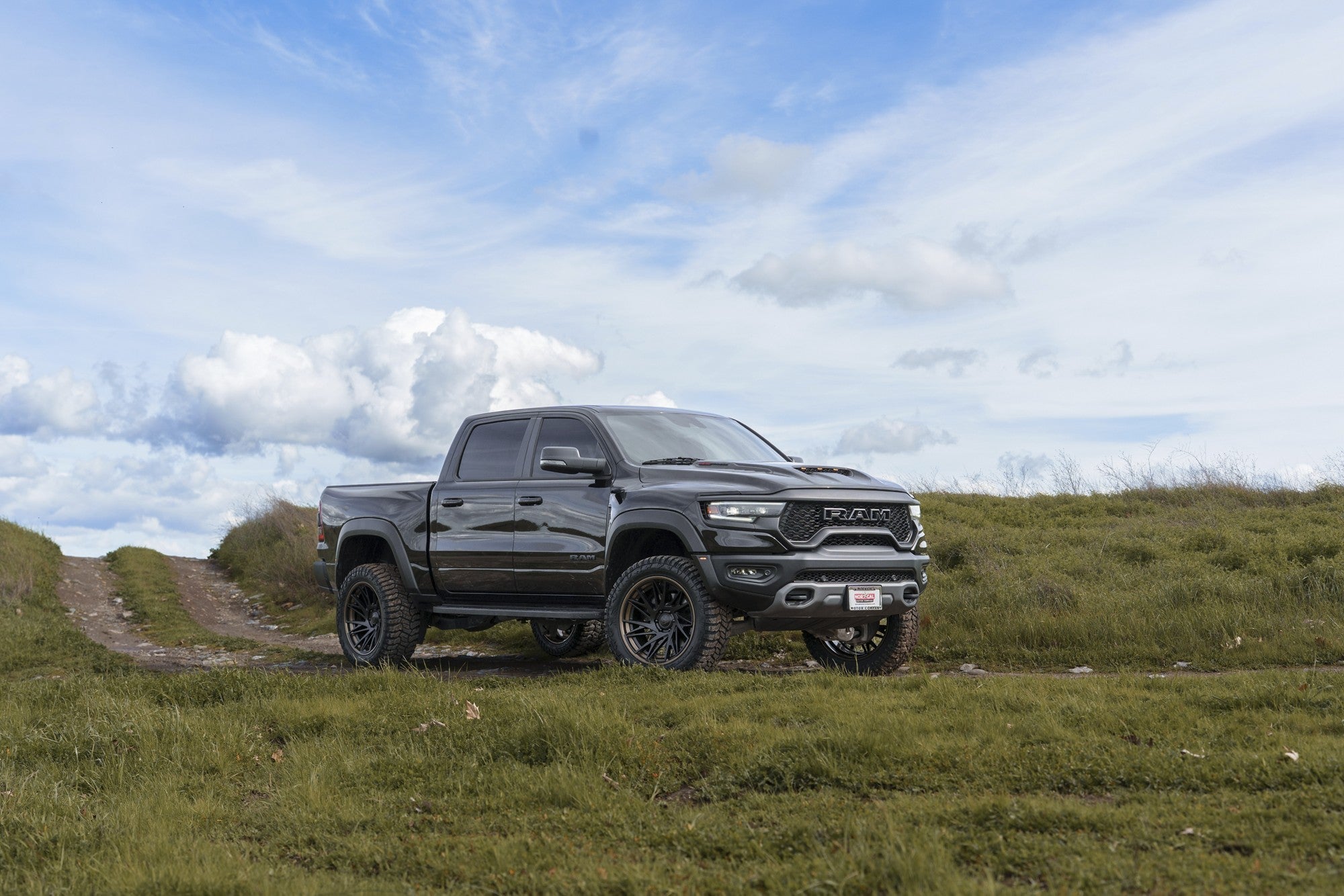 2024 Ram 1500 TRX with Fuel Off-Road Dynamo wheels in Matte Black w/ Gloss Bronze Lip