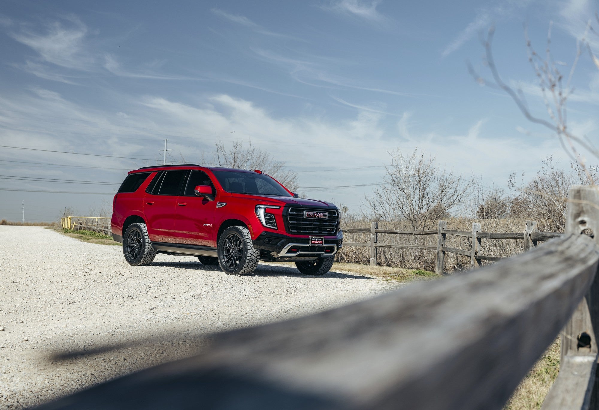 2024 GMC Yukon with Fuel Off-Road Mutiny wheels in Matte Black w/ Gloss Black Lip