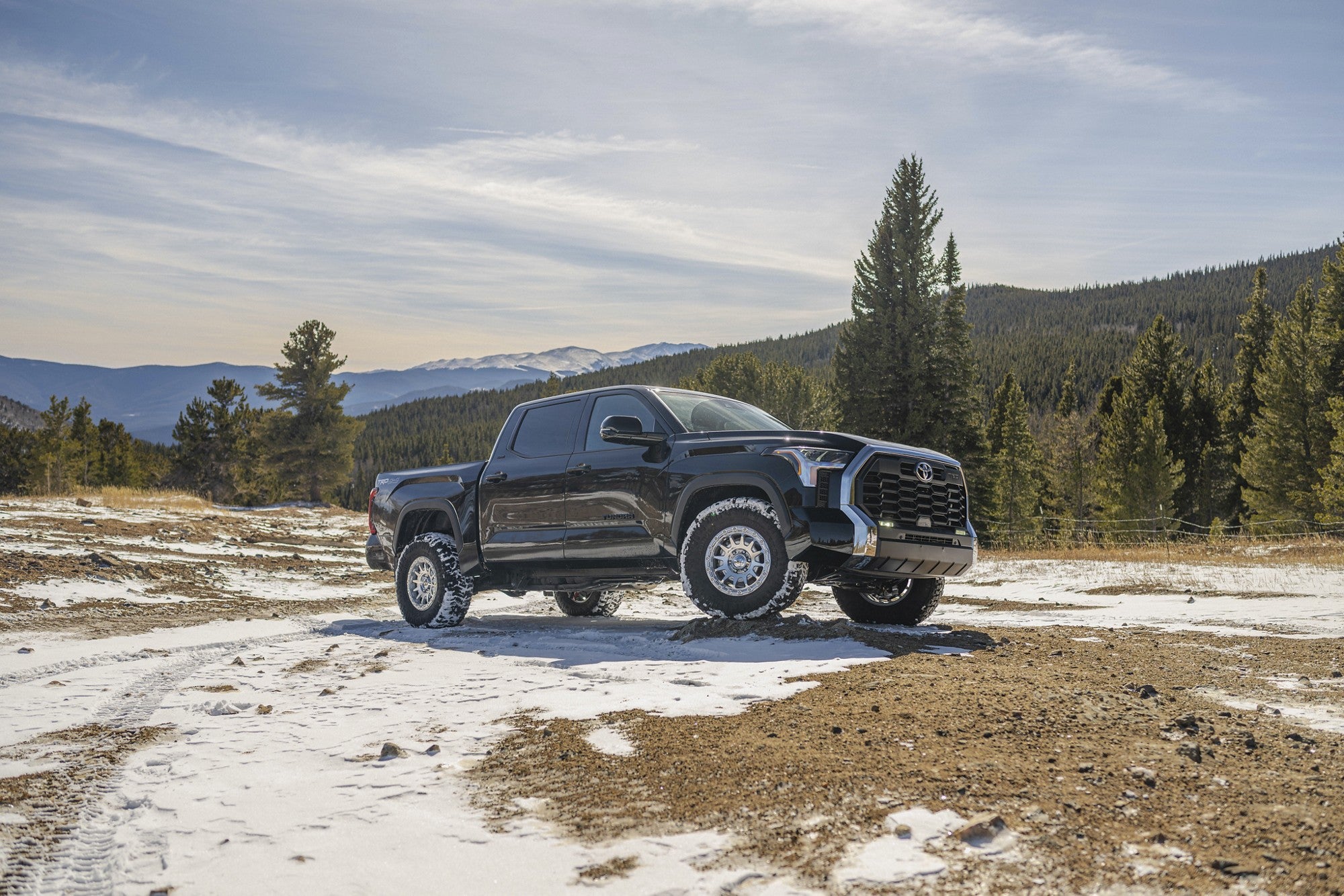 2025 Toyota Tundra with Fuel Off-Road Fortress wheels in Gloss Silver w/ Machined Face