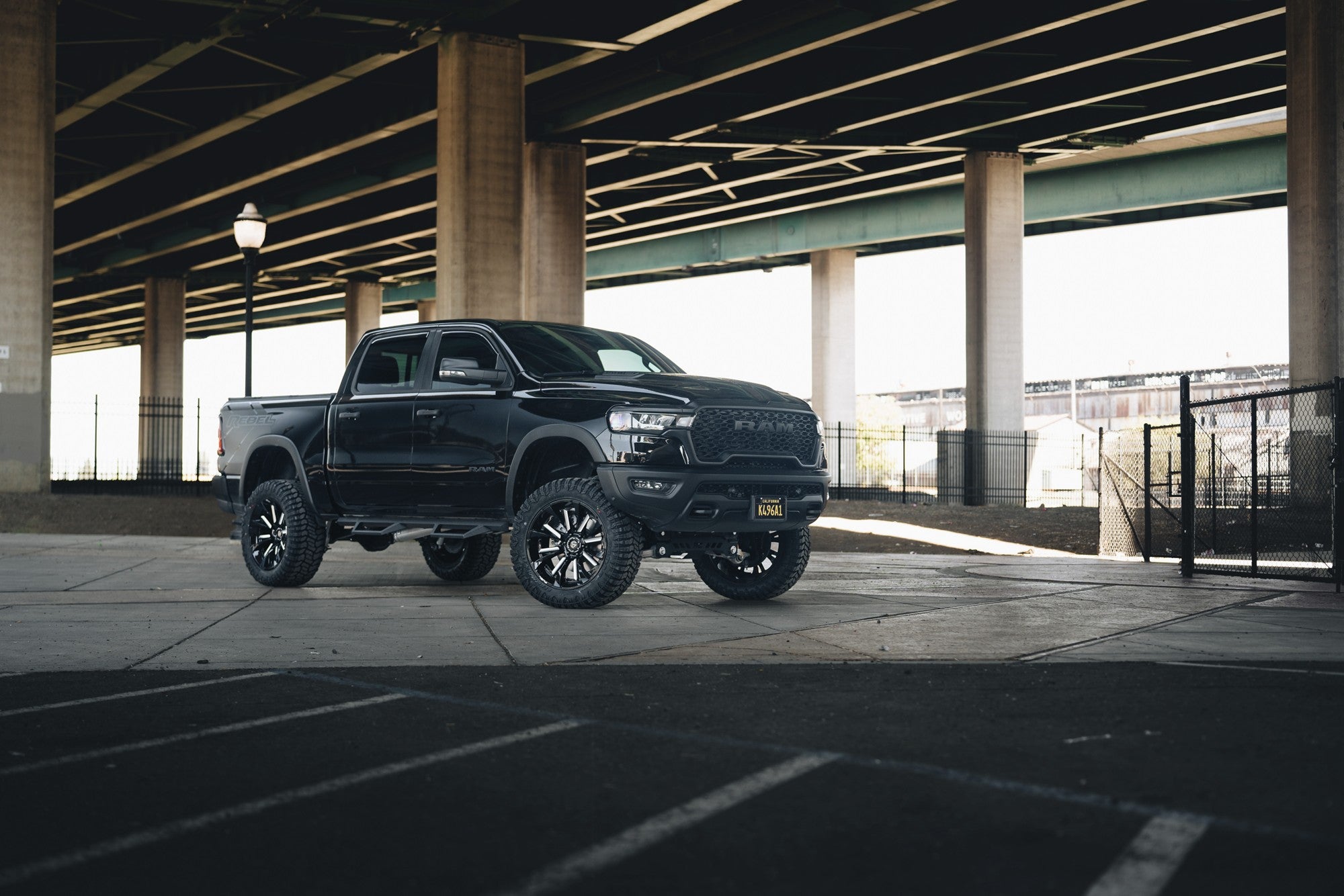 2025 Ram 1500 Rebel with Fuel Off-Road Tantrum wheels in Gloss Black Milled
