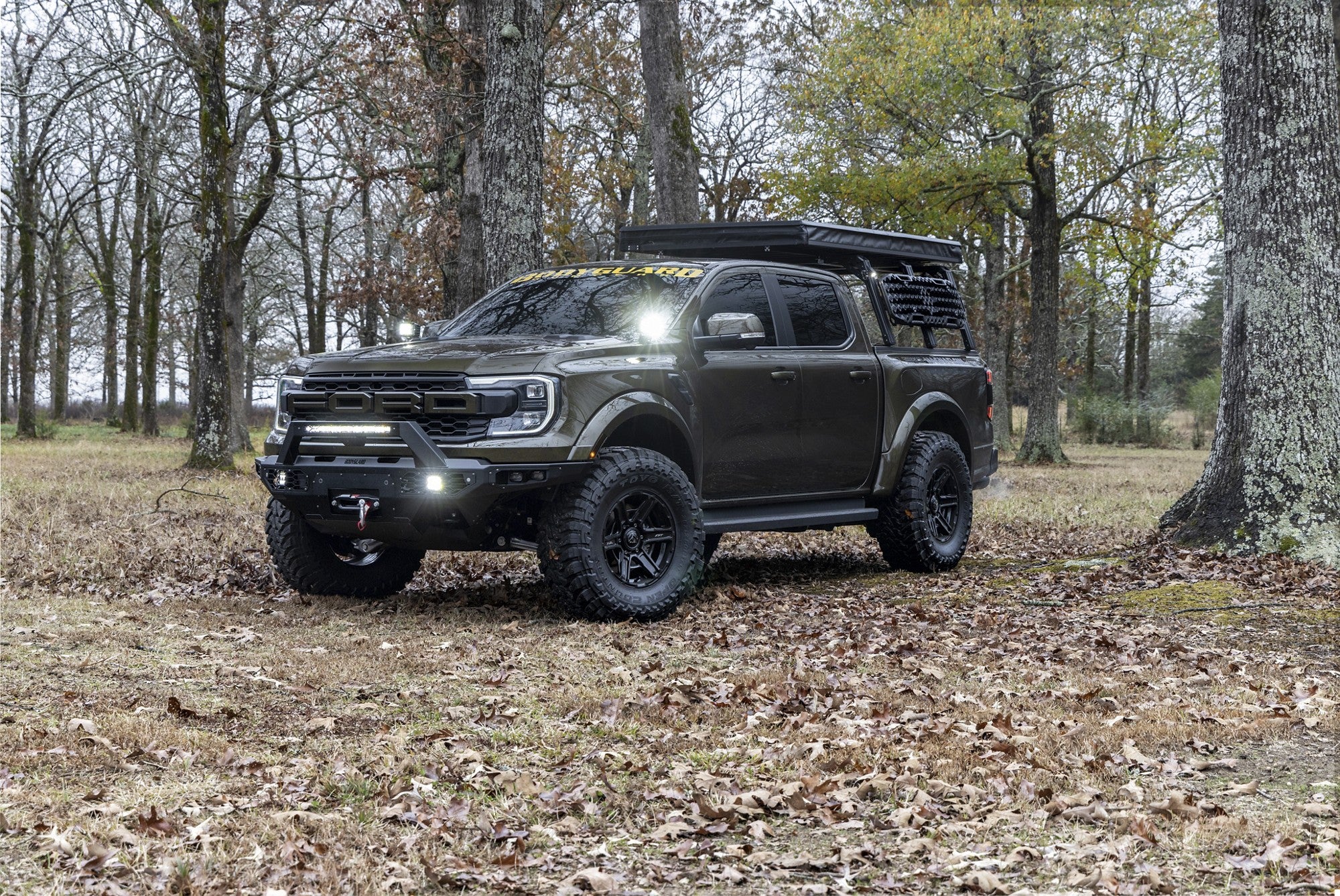 2024 Ford Ranger Raptor with Fuel Off-Road Gambit wheels in Gloss Black