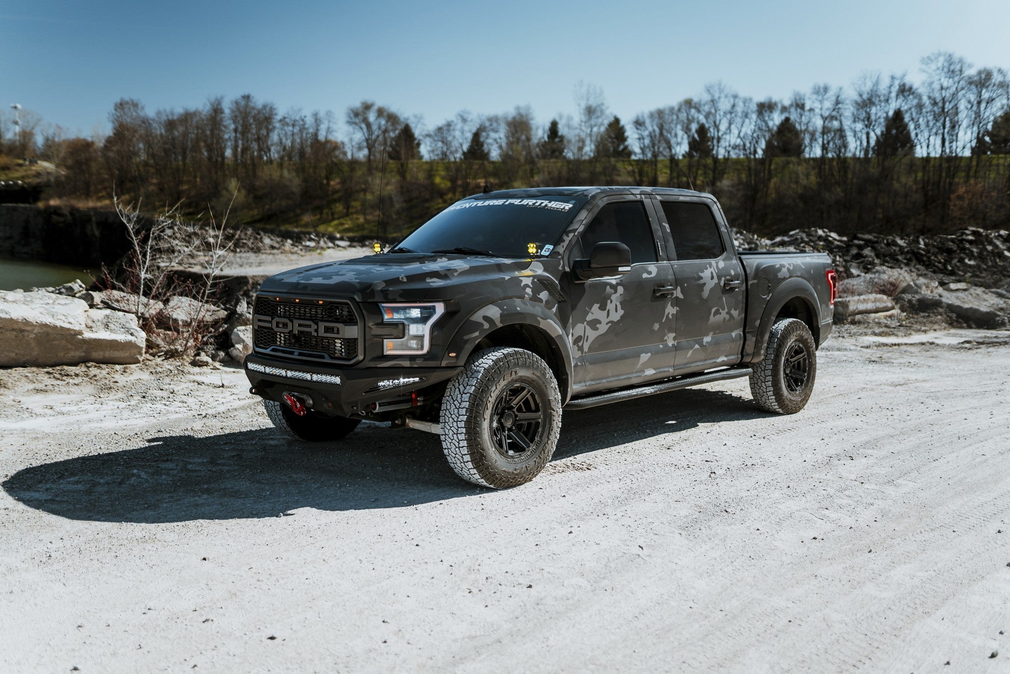2020 Ford F150 Raptor with Fuel Off-Road Gambit wheels in Matte Black