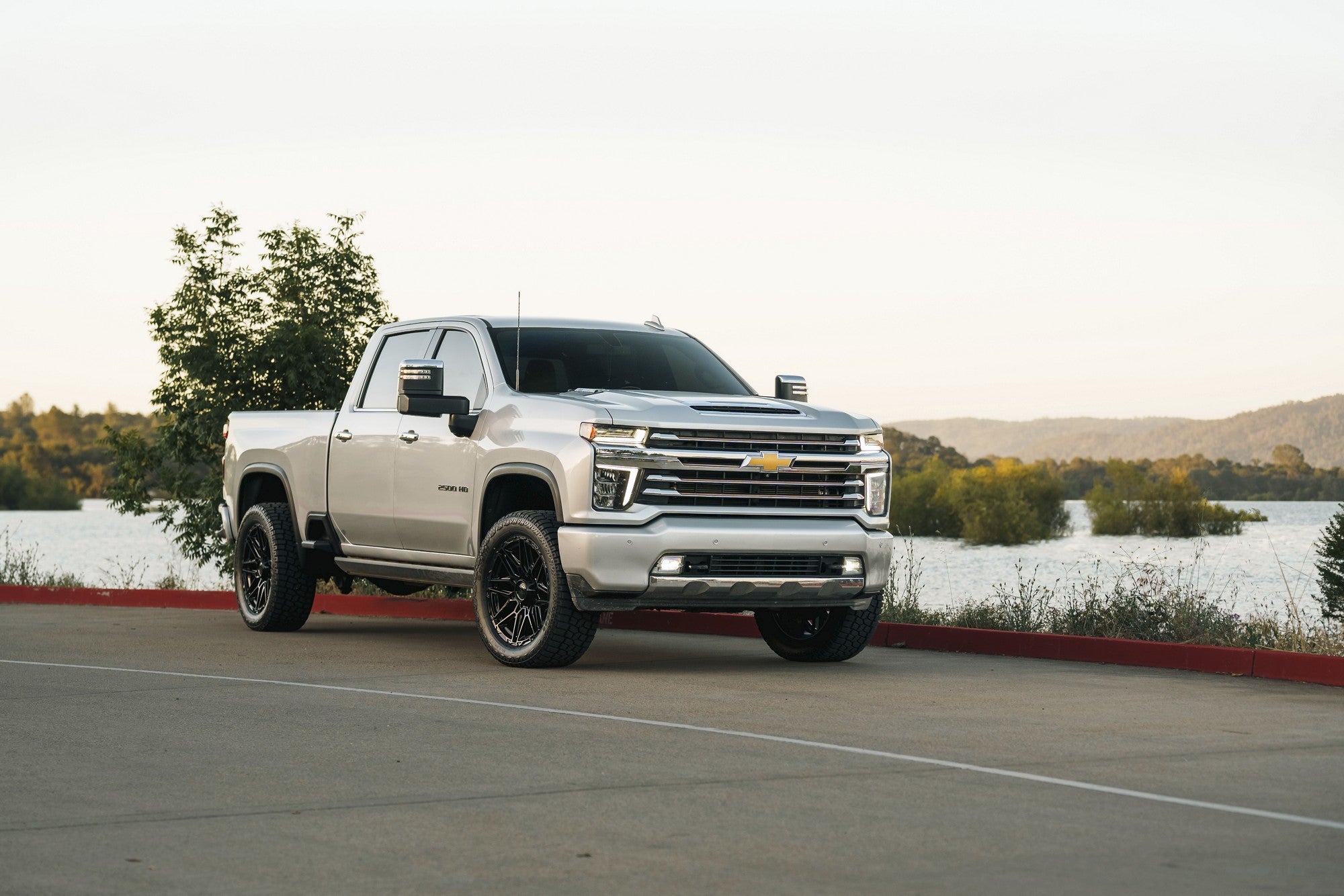 2025 Chevrolet 2500 with Fuel Off-Road Injector wheels in Gloss Black