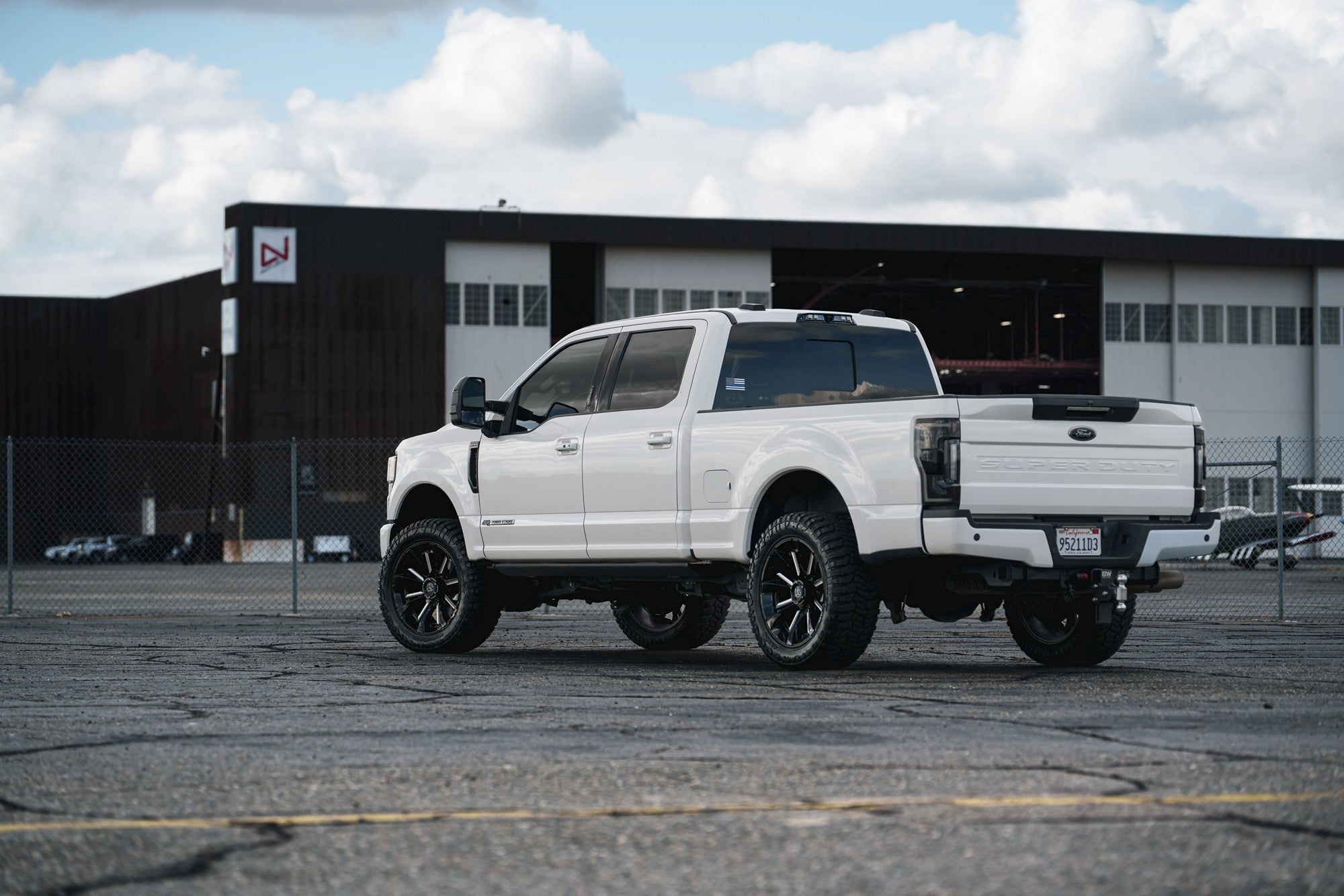 2020 Ford F250 with Fuel Off-Road Tantrum wheels in Gloss Black Milled