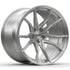 GEM Forged C8G Y-split forged monoblock wheel in brushed aluminum, three-quarter view