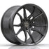 GEM Forged C8G Y-split forged monoblock wheel in brushed titanium, three-quarter view