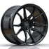 GEM Forged C8G Y-split forged monoblock wheel in carbon flash, three-quarter view