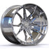 GEM Forged C8G Y-split forged monoblock wheel in chrome, three-quarter view