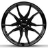 GEM Forged C8G Y-split forged monoblock wheel in gloss black, face view