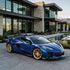 GEM Forged C8G wheels in a gold finish on a blue C8 Corvette Z06