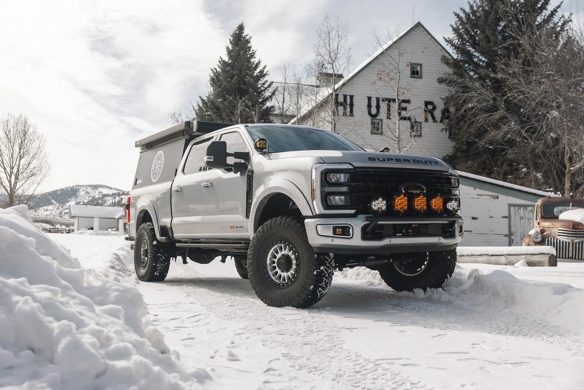 2024 Ford F350 Tremor with KMC IMS wheels in Machined w/ Matte Black Lip