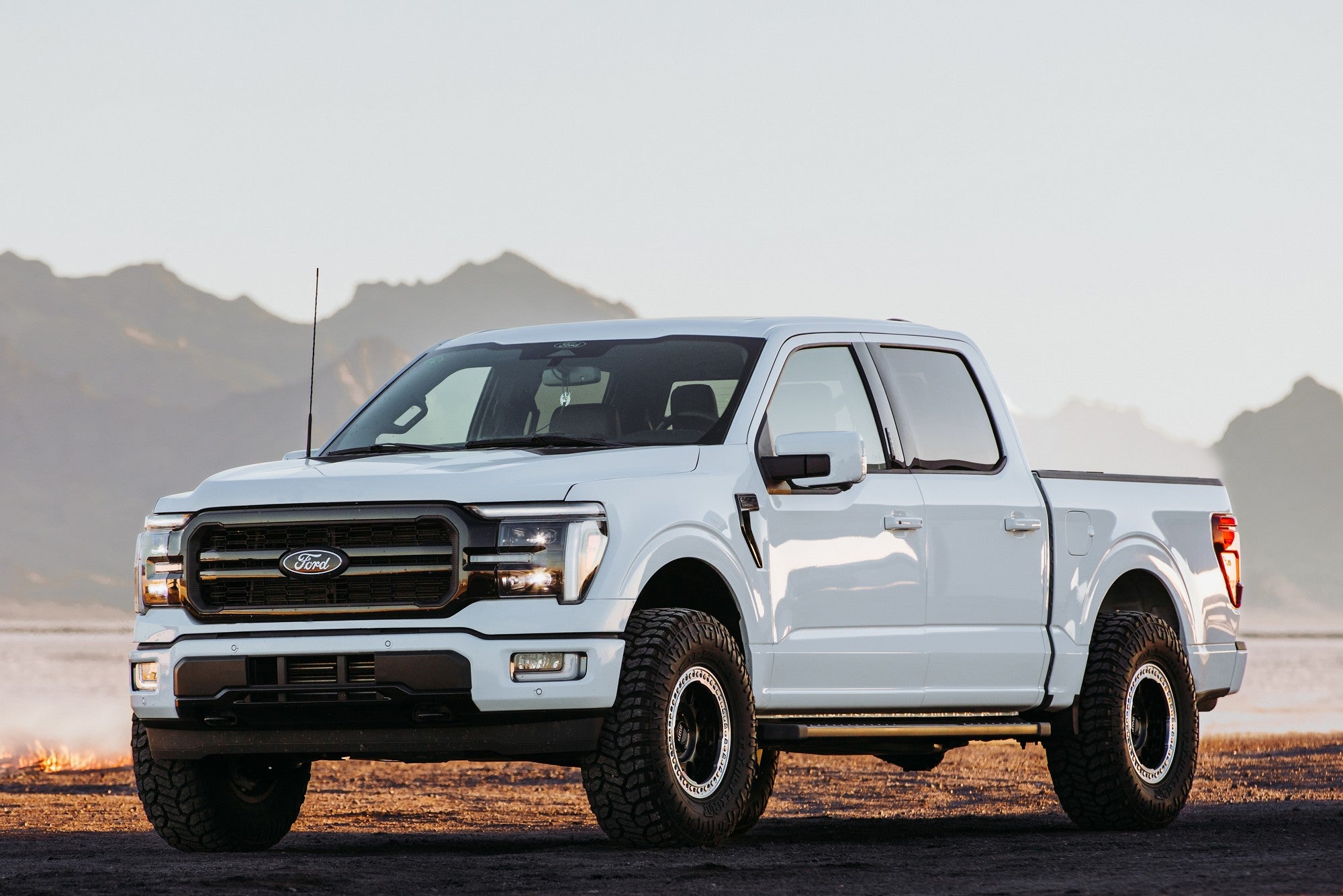 2024 Ford F150 with KMC Grenade Crawl Beadlock wheels in Satin Black
