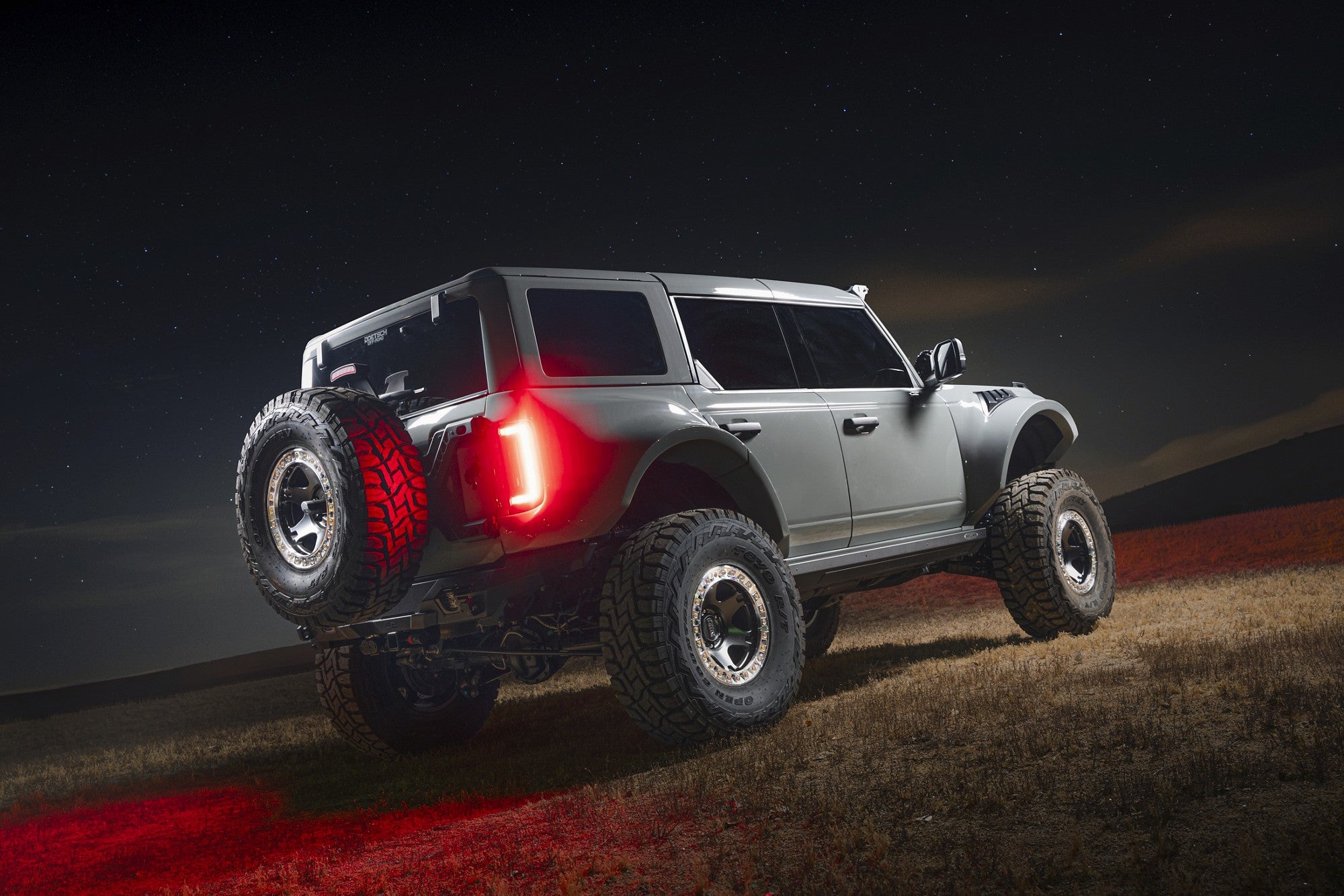 2022 Ford Bronco with KMC VI Beadlock wheels in Satin Black w/ Machined Ring