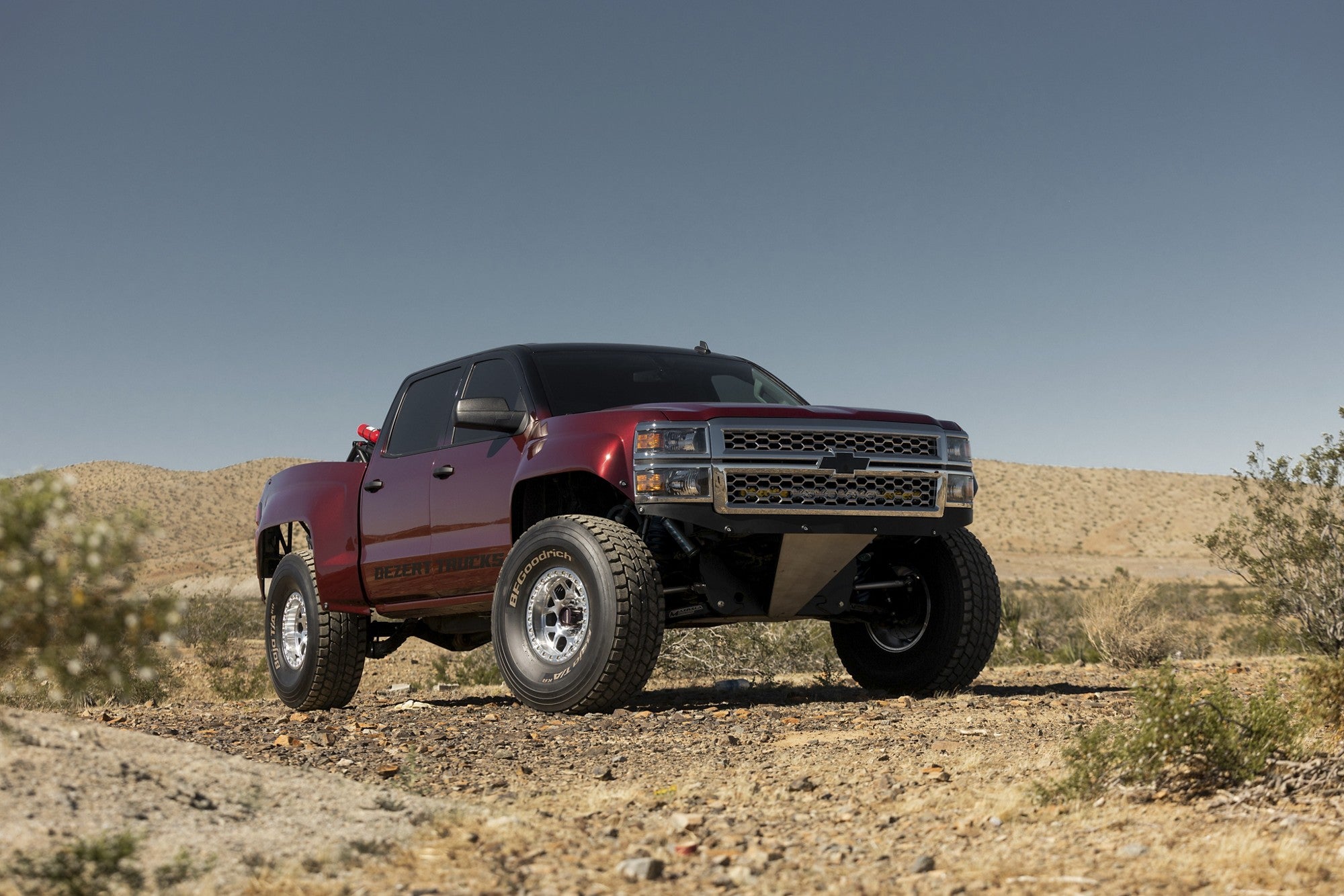 2014 Chevrolet Silverado with KMC Mesa Forged Beadlock wheels in Raw Machined