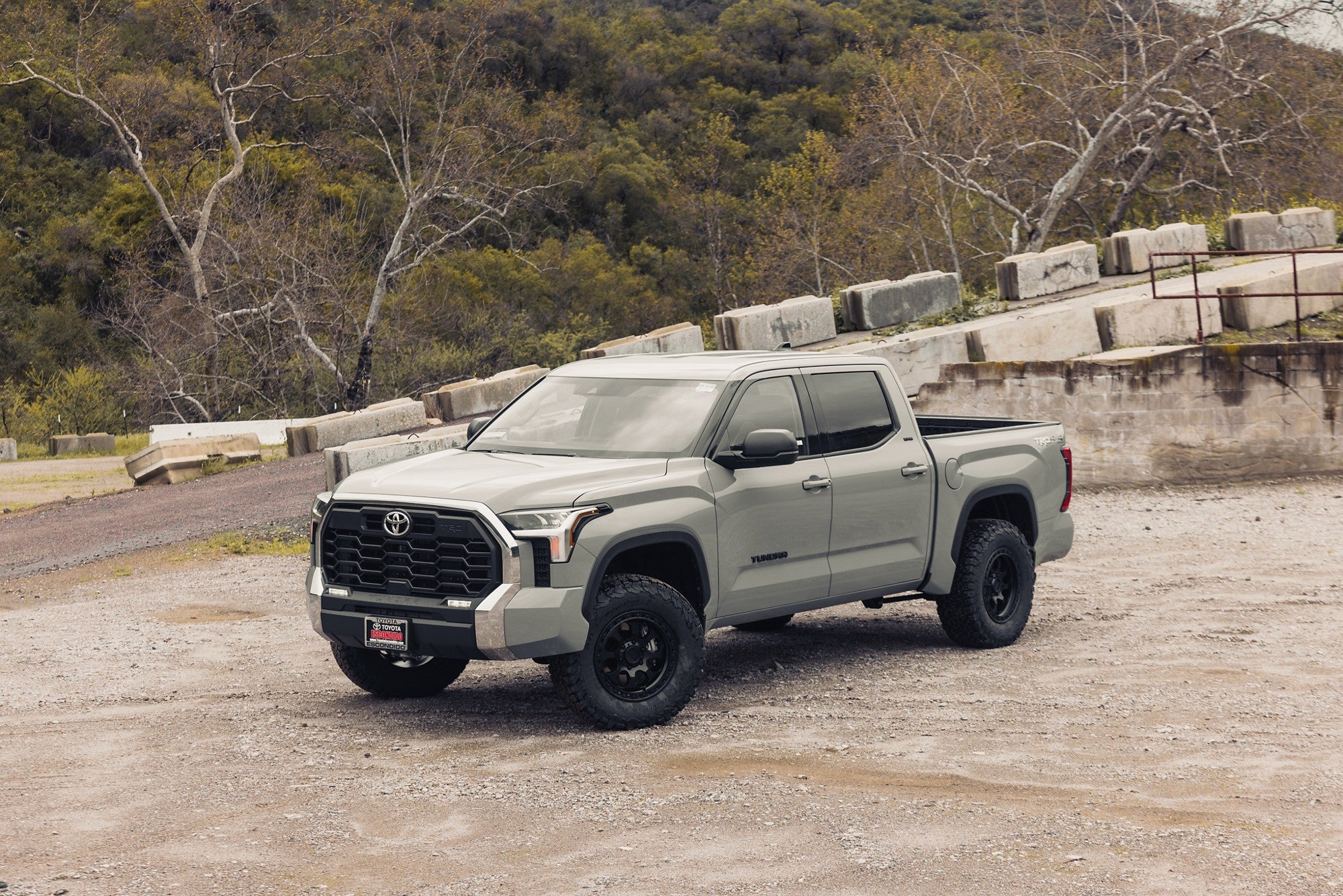 2022 Toyota Tundra with KMC Riot SBL wheels in Satin Black