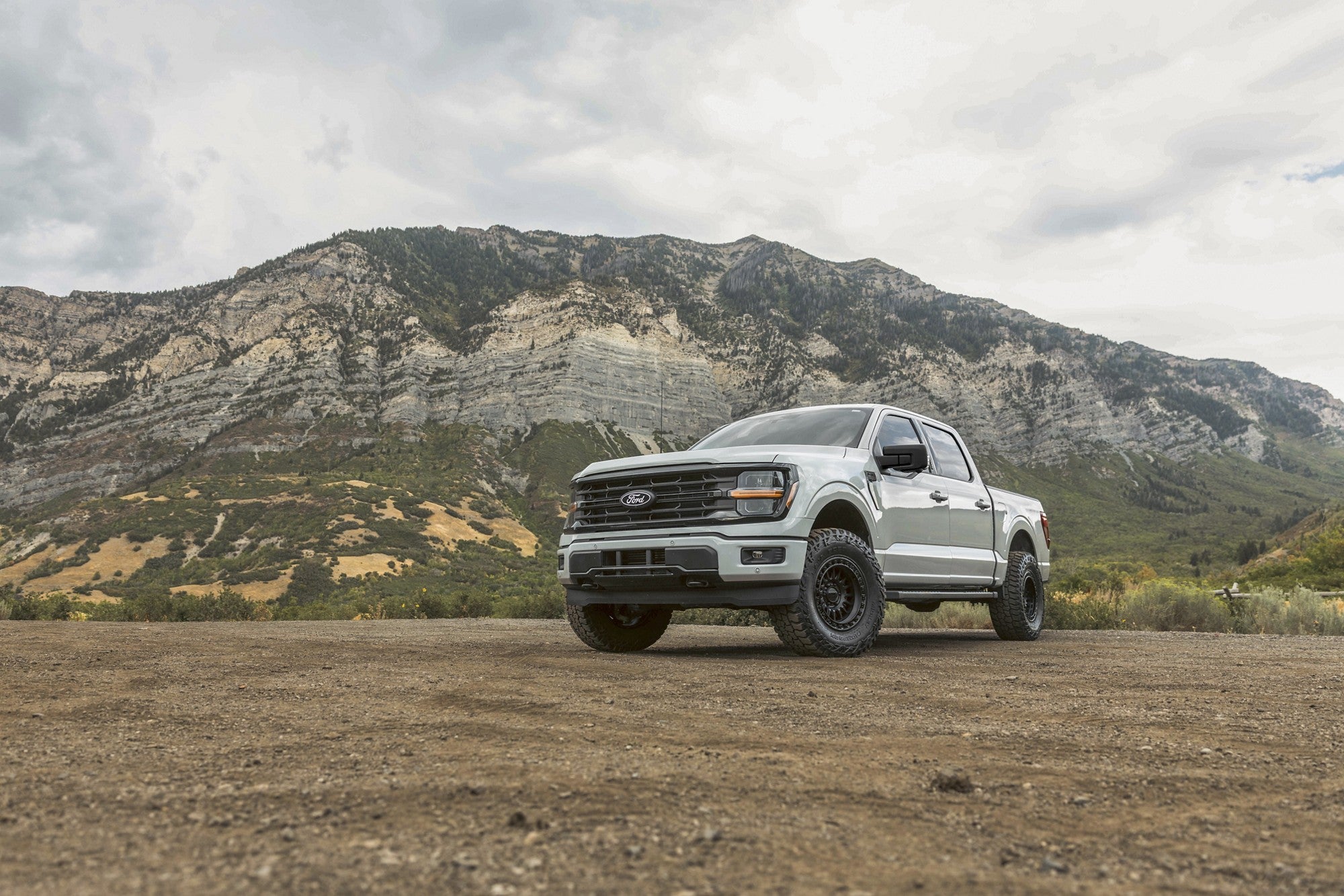 2024 Ford F150 with KMC IMS wheels in Matte Black w/ Gloss Black Lip