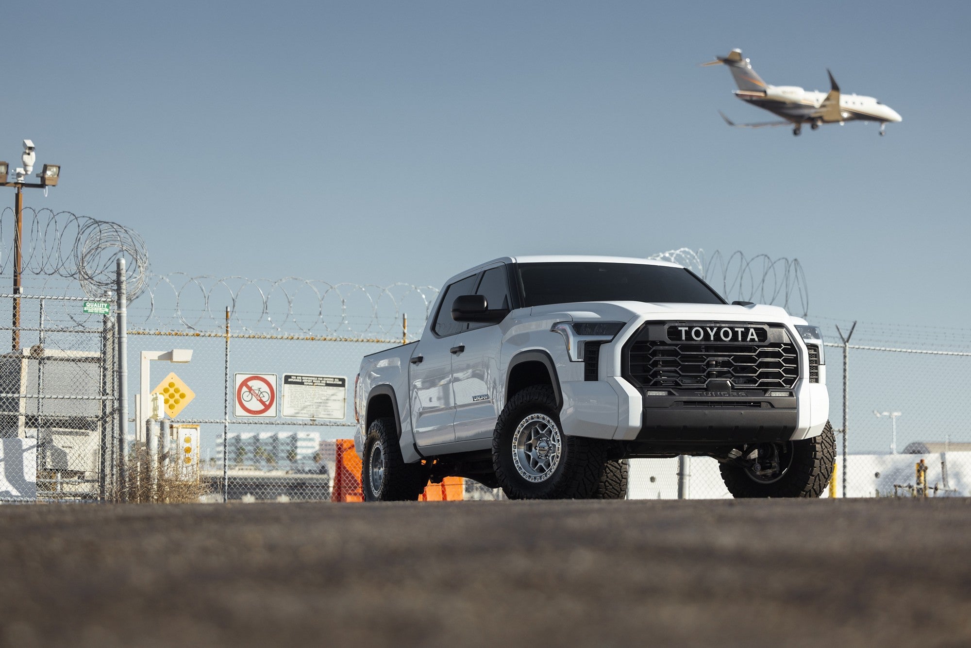2025 Toyota Tundra with KMC Torx wheels in Gloss Silver w/ Machined Face