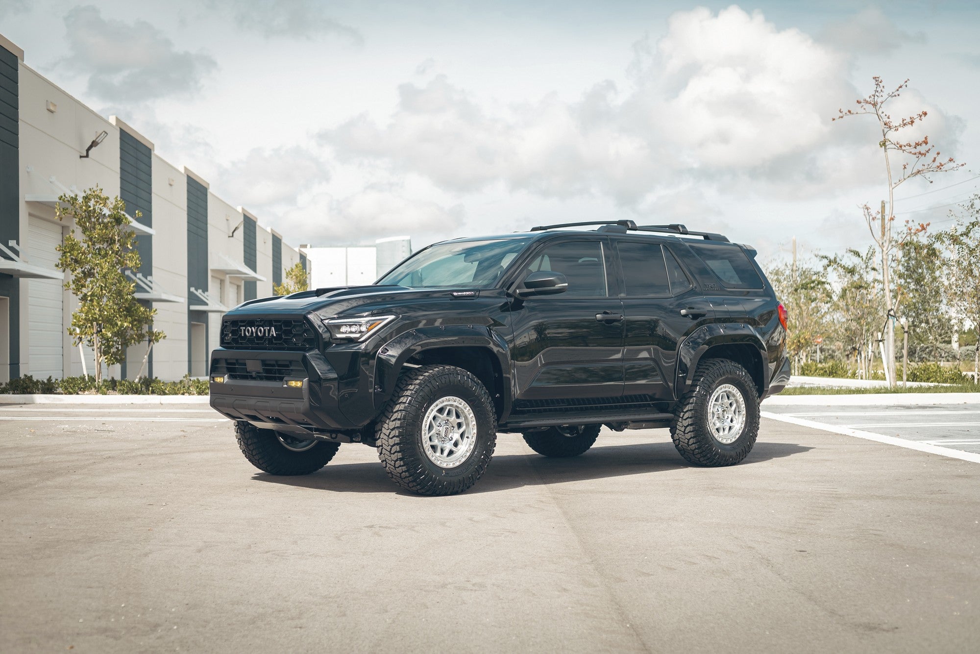 2025 Toyota 4Runner with KMC Torx wheels in Gloss Silver w/ Machined Face