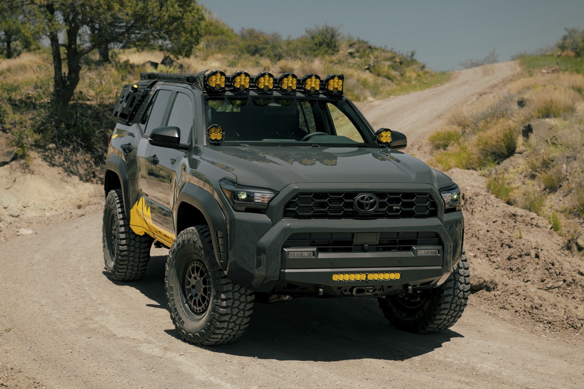 2025 Toyota 4Runner with KMC Canyon wheels in Satin Black w/ Gray Tint