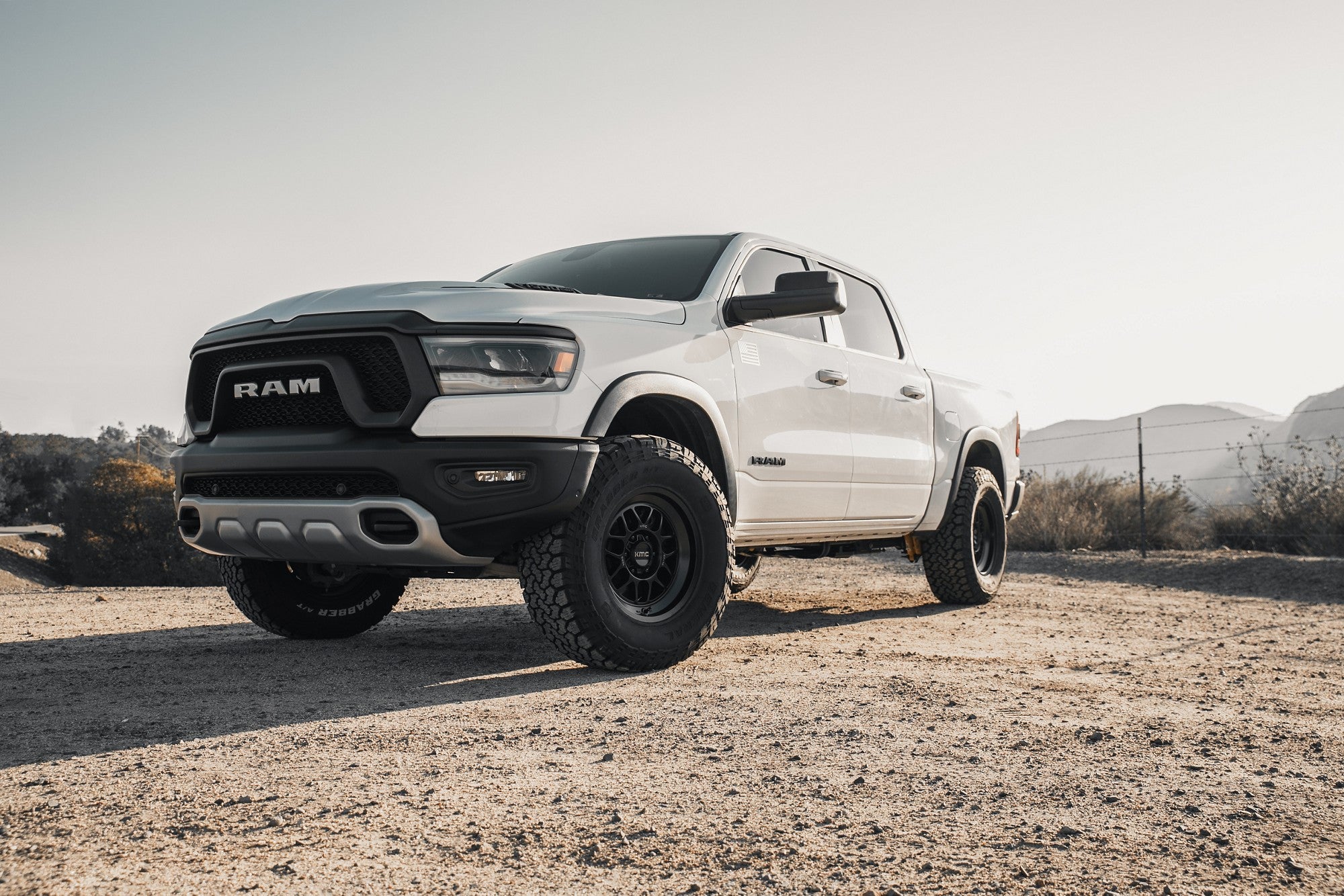 2021 Dodge Ram Rebel with KMC Terra wheels in Satin Black