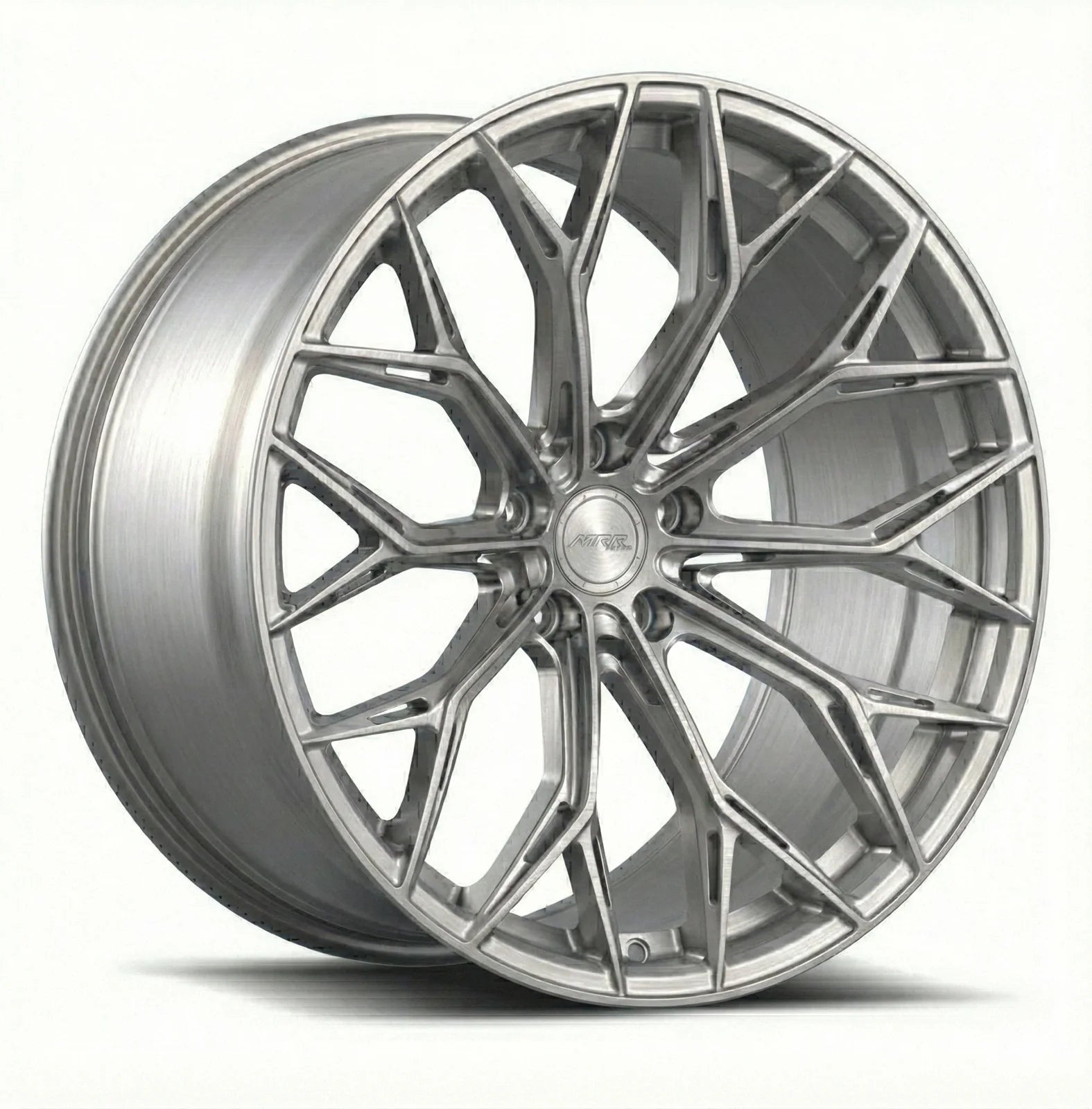 MRR F172 forged monoblock wheel in silver, second angle
