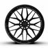 MRR F321 forged monoblock wheel in gloss black, face view