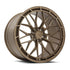 MRR F321 forged monoblock wheel in matte bronze, three-quarter view
