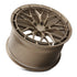 MRR F321 forged monoblock wheel in matte bronze, angled barrel view
