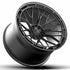 MRR F321 forged monoblock wheel in matte black, angled barrel view