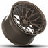 MRR F321 forged monoblock wheel in matte bronze, angled barrel view, second angle