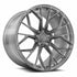 MRR F6263 forged monoblock wheel in brushed tint, three-quarter view
