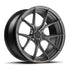 MV Forged SL-102 Spoke-Lite forged wheel, 2-piece Duo configuration in gunmetal, three-quarter view