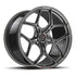MV Forged SL-171 Spoke-Lite forged wheel, 1-piece monoblock configuration in gunmetal, three-quarter view