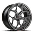 MV Forged SL-171 Spoke-Lite forged wheel, 2-piece Duo configuration in gunmetal, three-quarter view