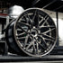 MV Forged SL-220 Spoke-Lite forged wheel, 3-piece in a gunmetal finish on display
