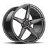 MV Forged SL-500 Spoke-Lite forged wheel, 1-piece monoblock configuration in gunmetal, three-quarter view