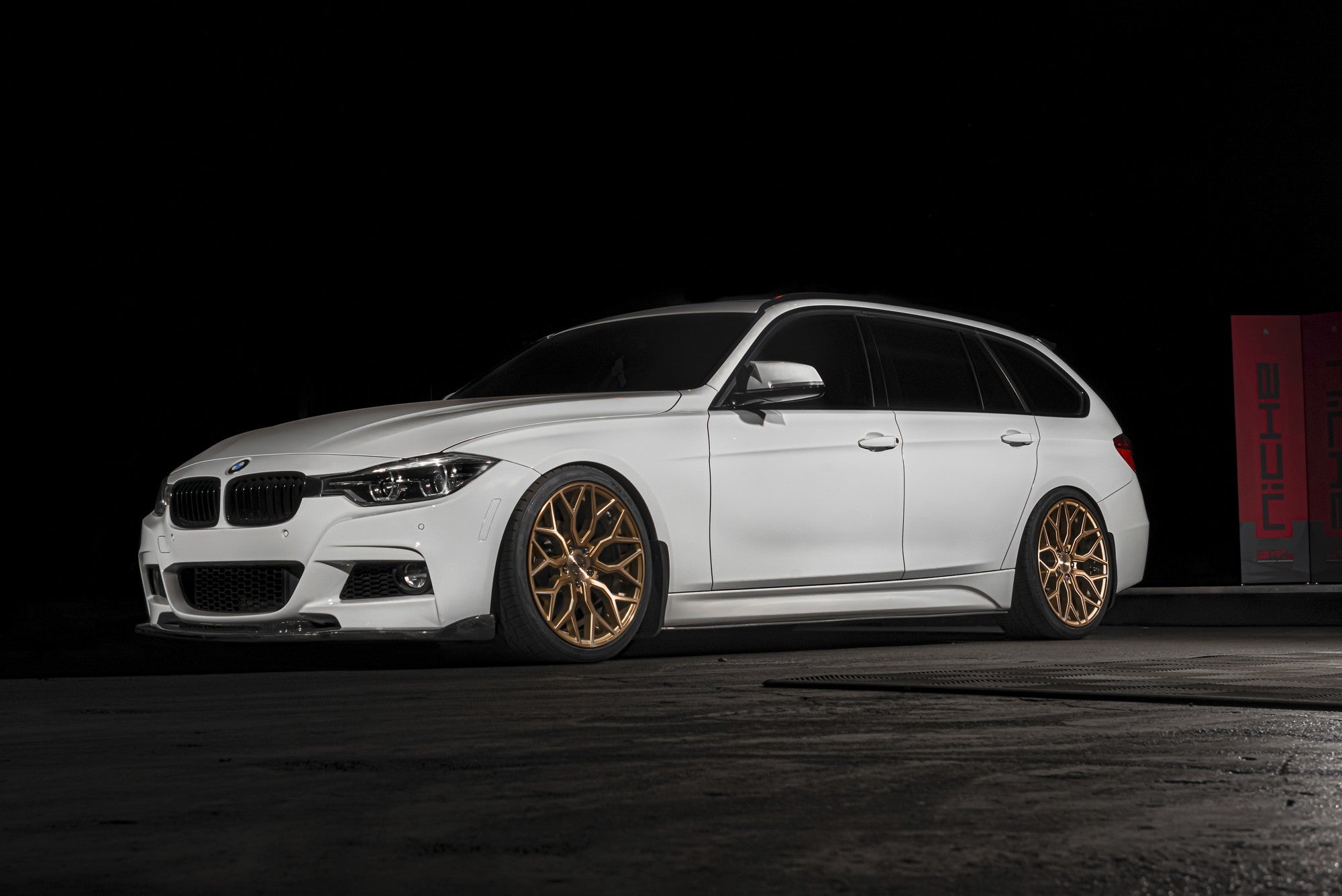 2013 BMW F31 with Niche Mazzanti wheels in Bronze Brushed