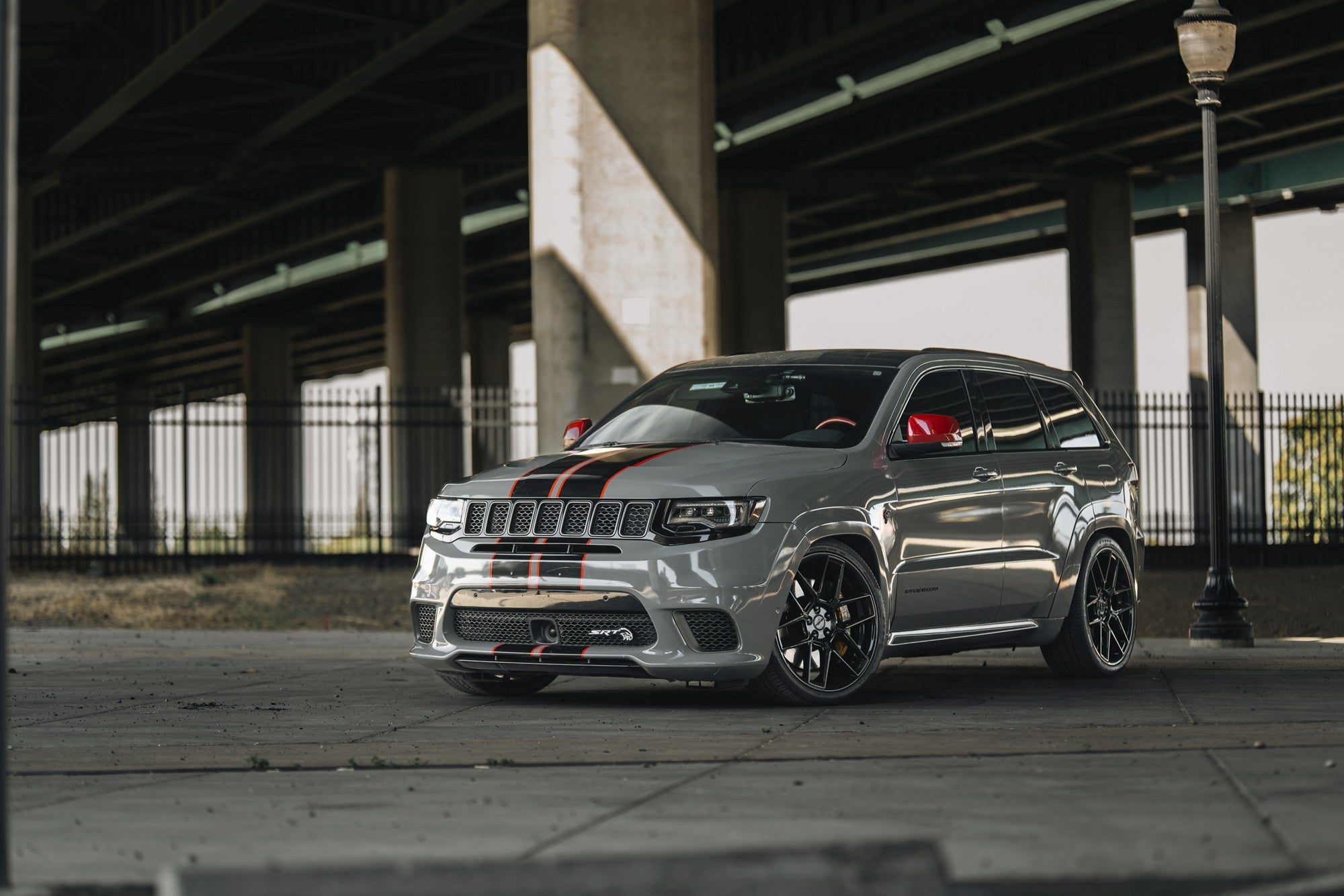 2022 Jeep Cherokee Trackhawk with Niche Rise wheels in Gloss Black