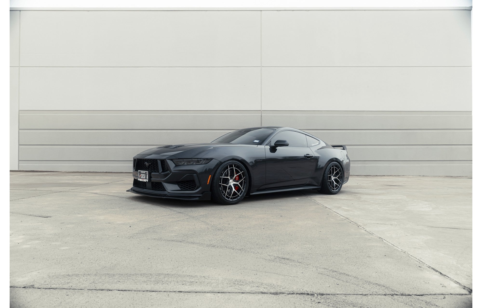 2025 Ford Mustang with Niche Riviera wheels in Gloss Black w/ Machined Face