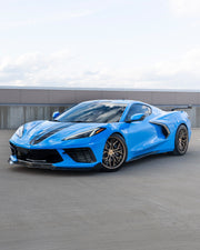 Rohana RFC3 Machine Bronze on a Blue C8 Corvette