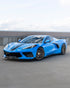 Rohana RFC3 Machine Bronze on a Blue C8 Corvette