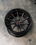 Rohana RFG1 forged wheel with a carbon fiber face and gloss black lip