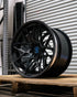 Rohana RFG21 forged wheel in satin black, angled view
