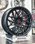 Rohana RFG21 forged wheel Trinity in satin black with a carbon fiber lip