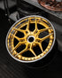 Rohana RFG25 forged wheel in custom gold with a polished lip