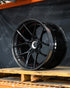 Rohana RFG25 forged wheel in satin black with a carbon fiber lip and center lock