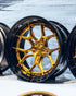 Rohana RFG35 forged wheel in brushed radiant copper with a gloss black lip