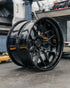 Rohana RFG7 forged wheel in satin black with a gloss black lip